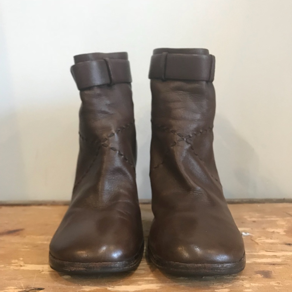 CHANEL Brown Leather Boots